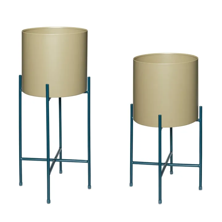 Hübsch Interior - Pot à plantes avec support, lot de 2